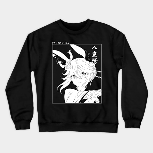 Fox samurai and soft lines Crewneck Sweatshirt by stingi